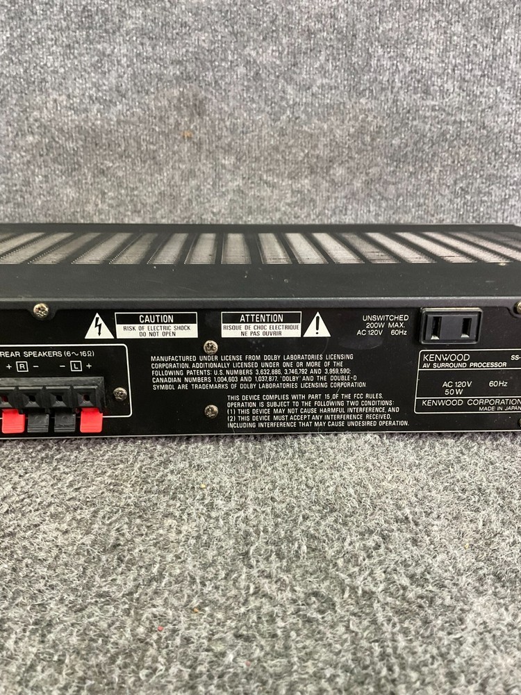 Kenwood SS‑79 Processor AV Surround Sound with Digital Delay System