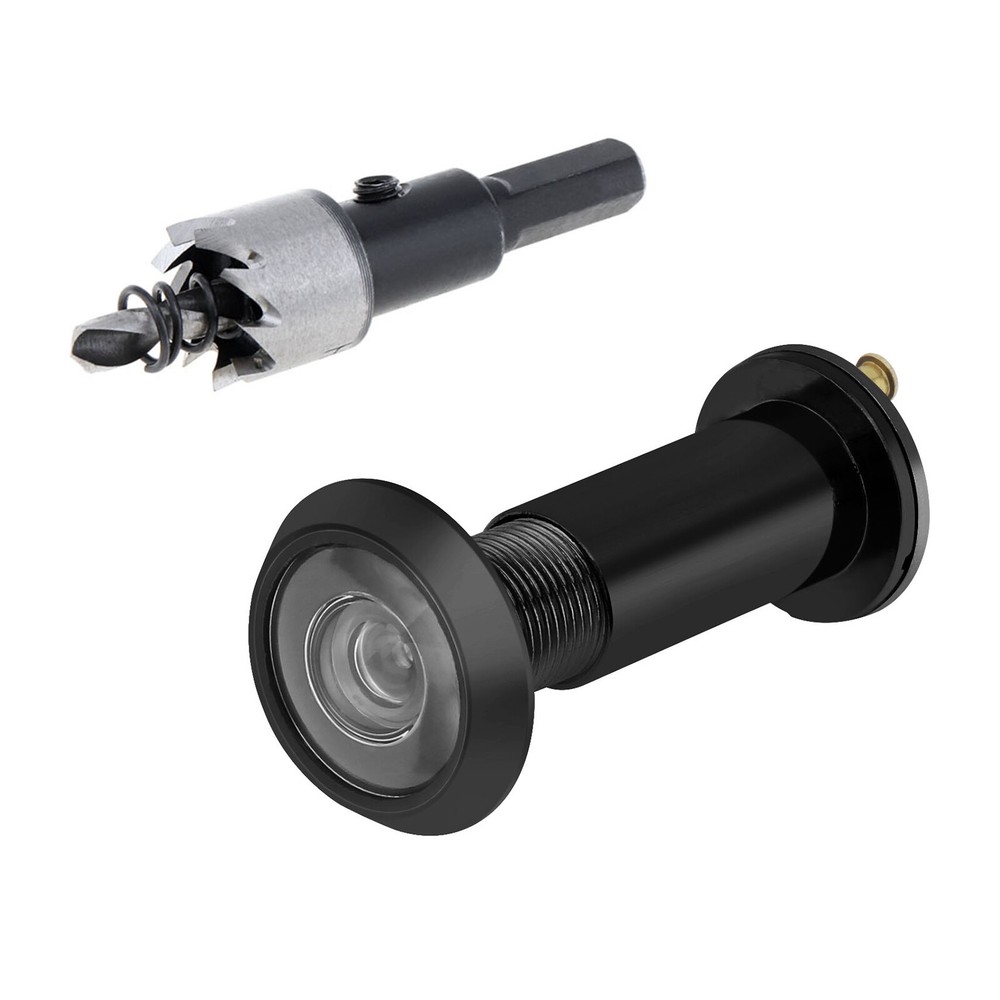Solid Brass Door Viewer Peephole with install Drill Bit Set for Home Security