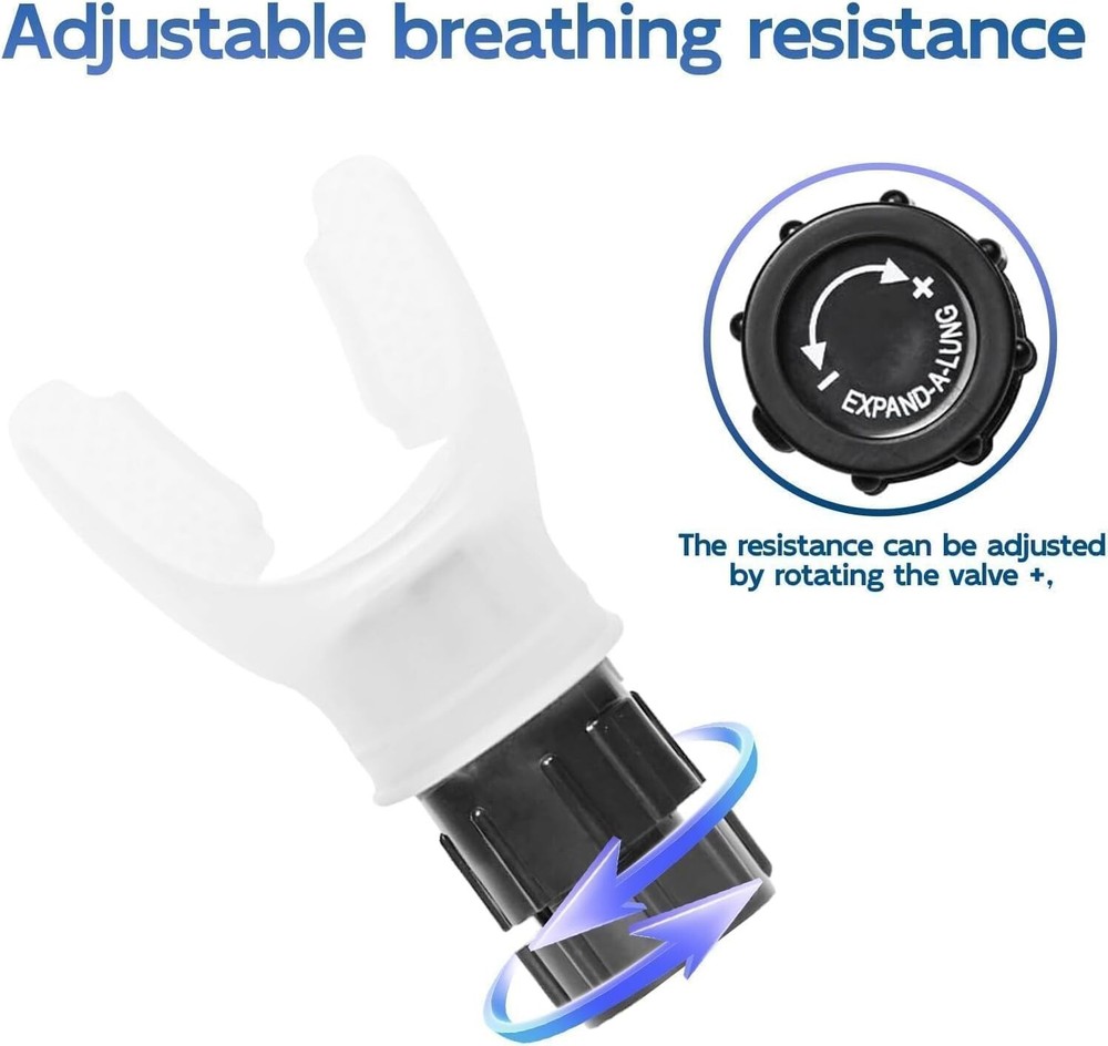 Exerciser Endurance Trainer Device Muscle Trainer with Variable Settings Wht S-3