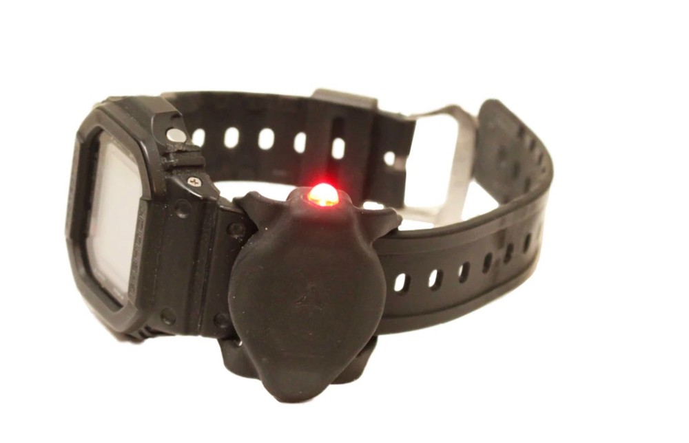 StrapGlo -wristwatch mounted LED flashlight