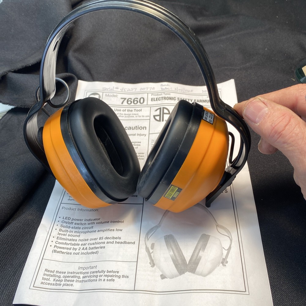 Electronic Safety Earmuffs with LED power indicator,volume control & Comfortable