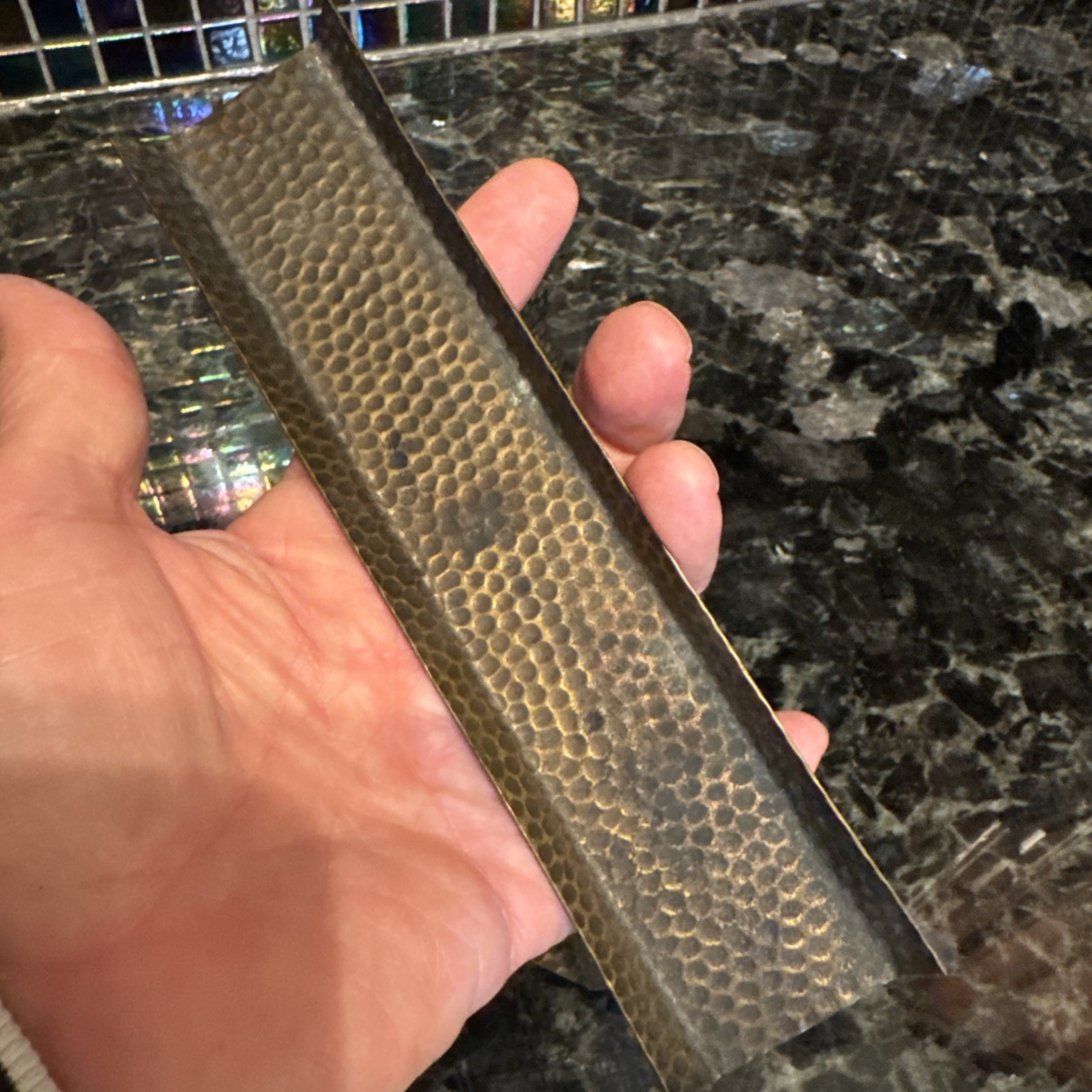 Vntg Signed S.W. FARBER NEW YORK Hammered Brass 7-piece Desk Set ART DECO EUC