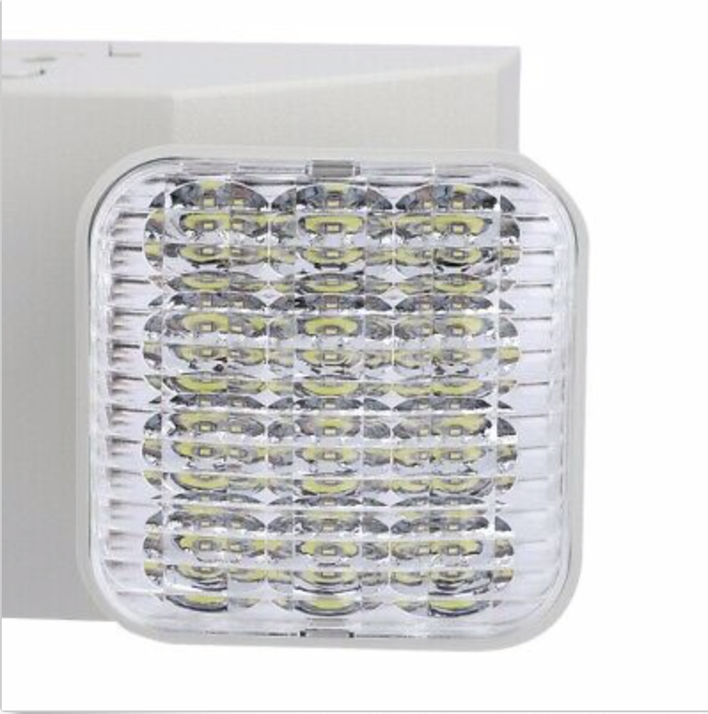 LED Emergency Exit Light Battery Backup & Adjustable Two Heads, UL 924-Listed