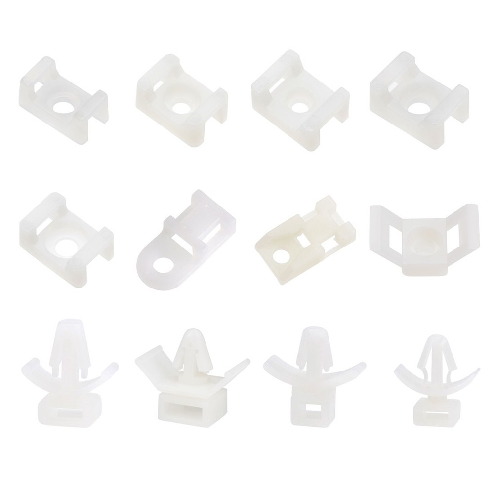 Cable Tie Base Saddle Type Mount Wire Holder Permanently Anchor to Wall Desk