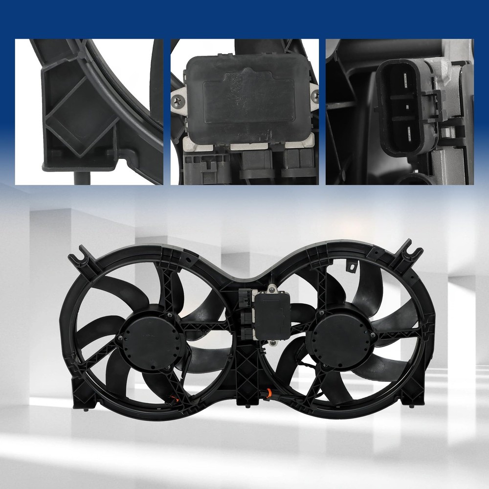 Dual Radiator Fan with Control Module Replacement for Pathfinder 2013-2017...