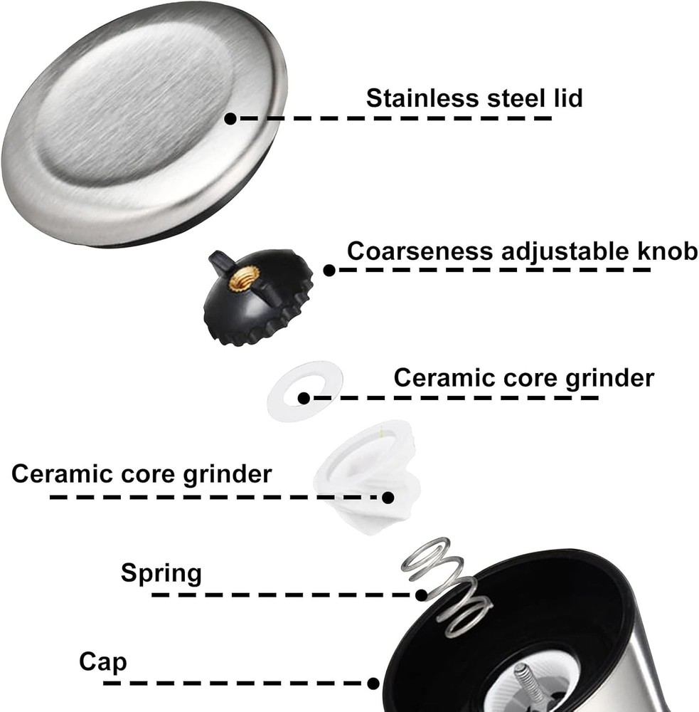 Versatile Adjustable Spice Mill - High Quality Pepper Grinder for Fresh Flavors