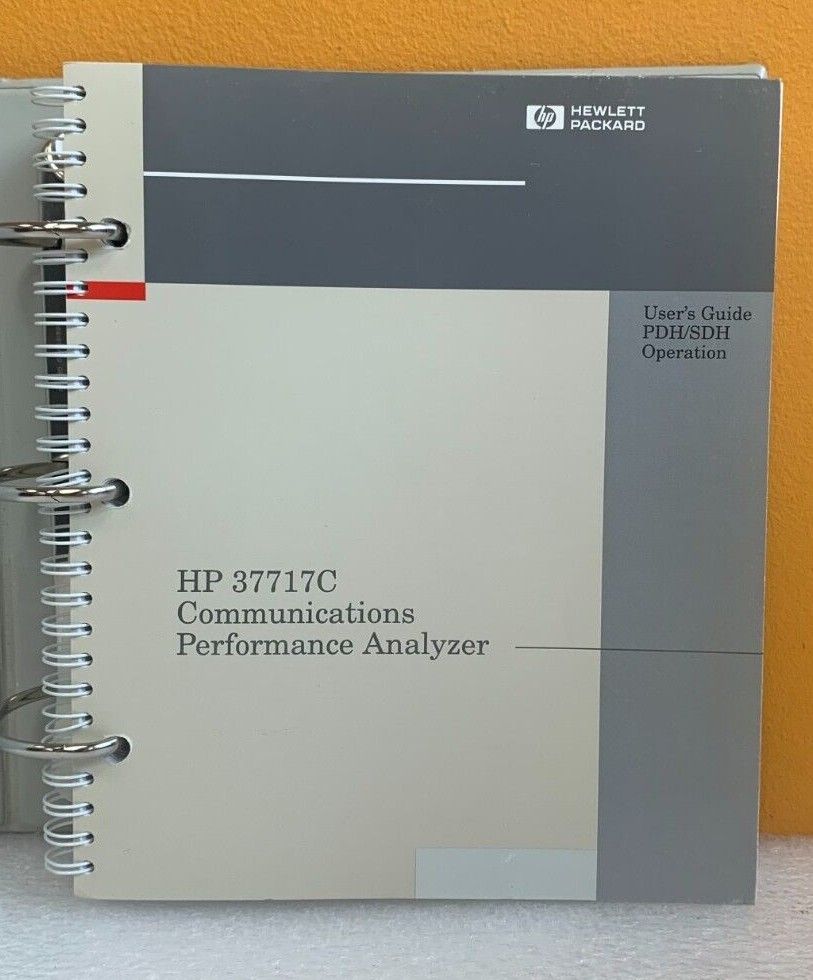 HP / Agilent 37717-90414 37717C Performance Analyzer Operating Manual.