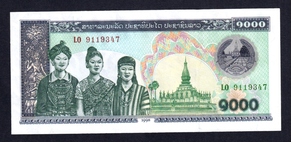 Laos 1000 Kip 1998 P-32Aa      UNC
