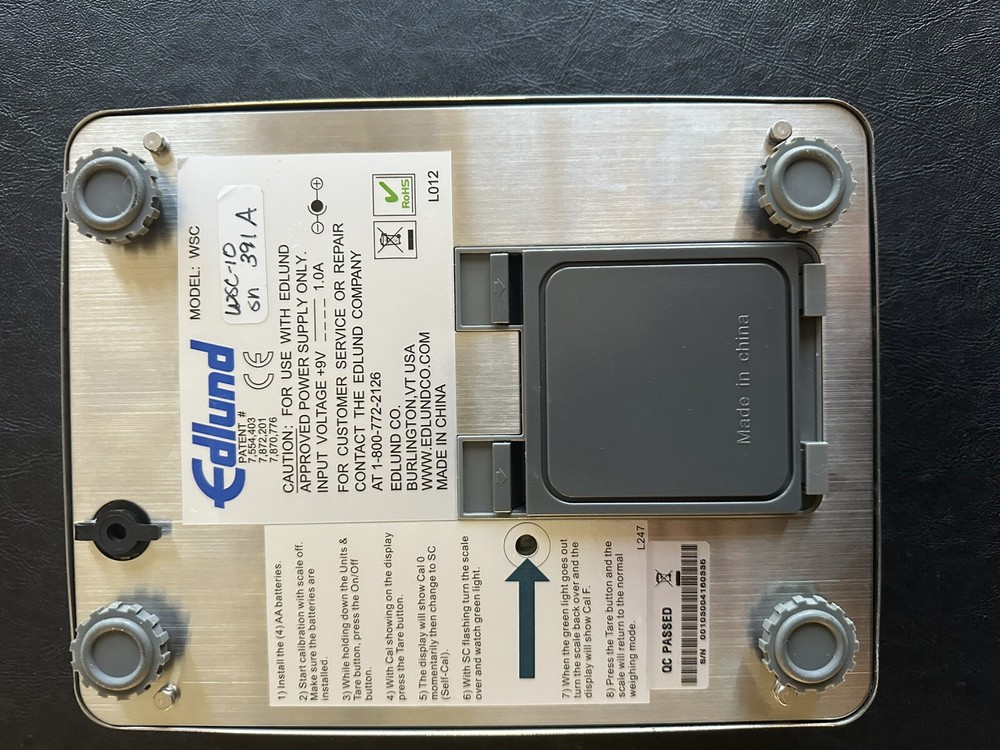 Edlund WSC-10 Poseidon Digital Scale