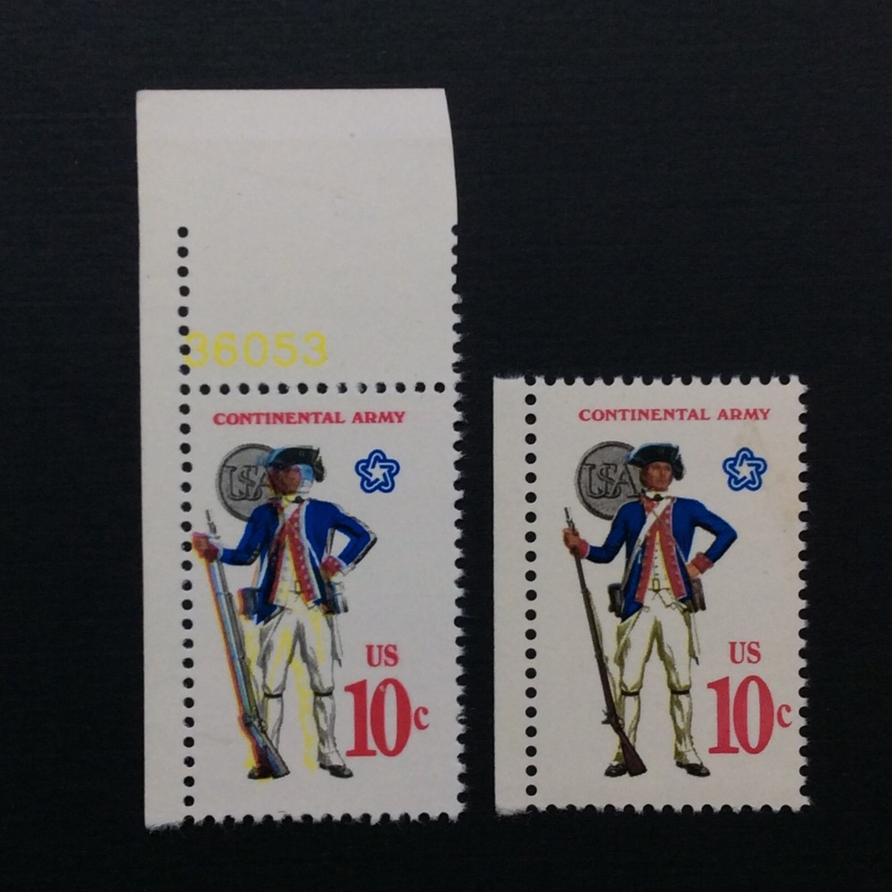 BroadviewStamps USA errors, freaks and oddities SALE. Dramatic color shift.
