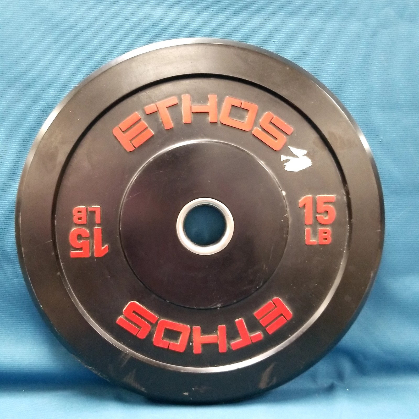 Ethos 15lbs Rubber Bumper Plate (1 Plate Only) 17 3/4"