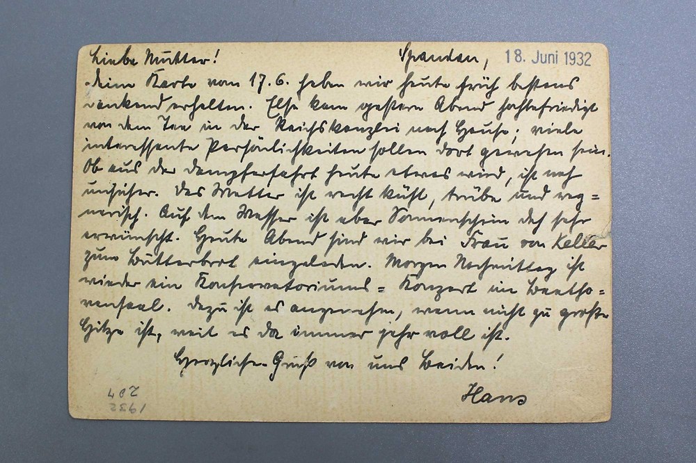 German Postcard Mailed 1932 . GD970