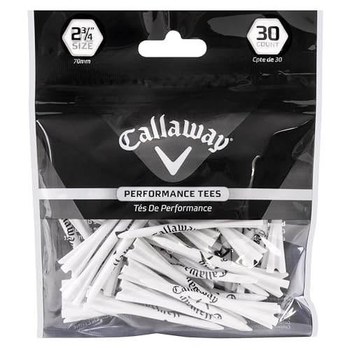 Callaway Performance Golf Tees White 6 Prong Durable Design for Accuracy