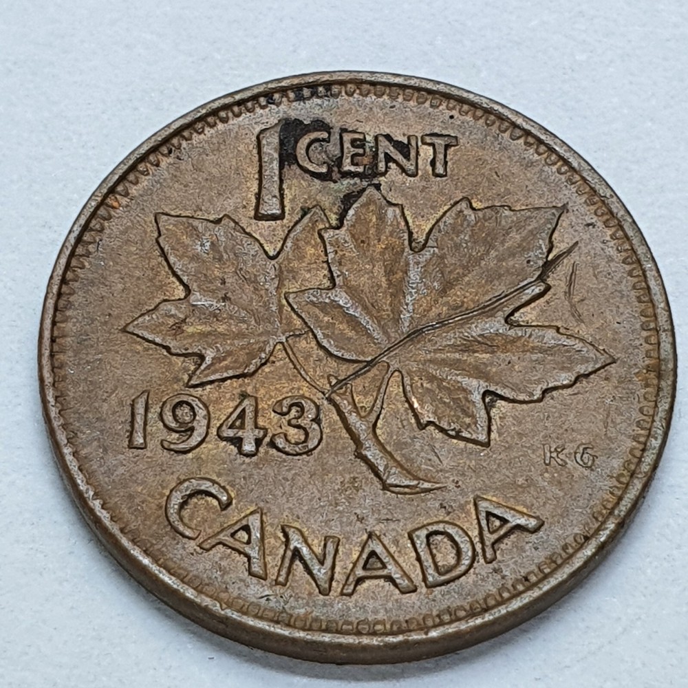 Canada Cent 1943 Coin 03510D