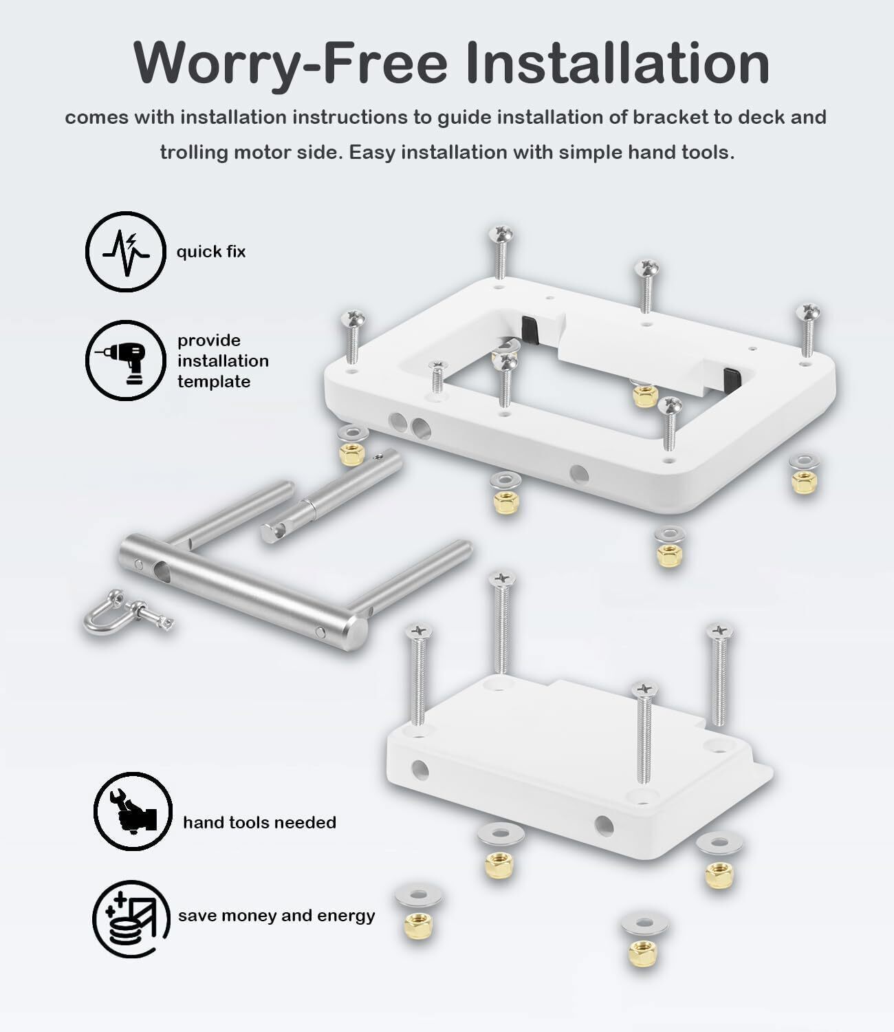 For Garmin 010-12832-61 Quick Release Plate System White 010-12832-60