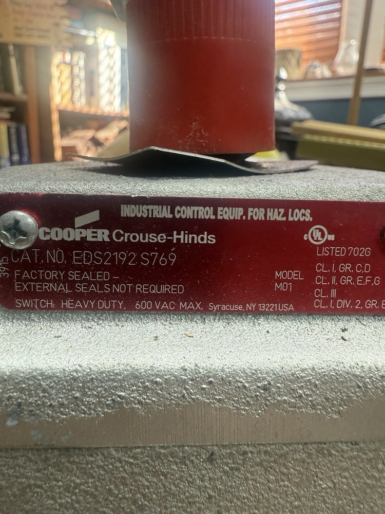Crouse-Hinds Pushbutton Control Station (EDSC2184-S769)