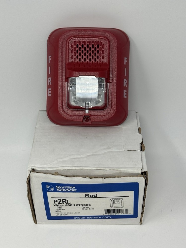 System Sensor P2RL Horn Strobe Red Wall Mount *UNTESTED* Read Desc!!!