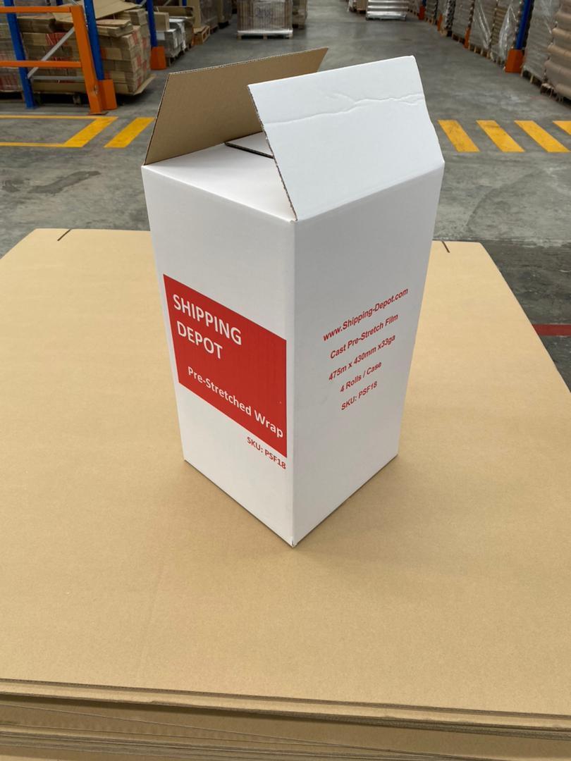 18" x 1500FT Pre-Stretched Pallet Wrap Film Hand Wrap 33 Gauge - 8 Rolls