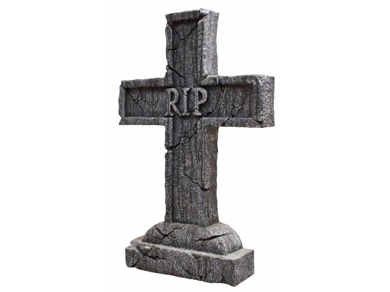 Rest In Peace Cross Tombstone Headstone Gravestone Halloween Haunted House RIP