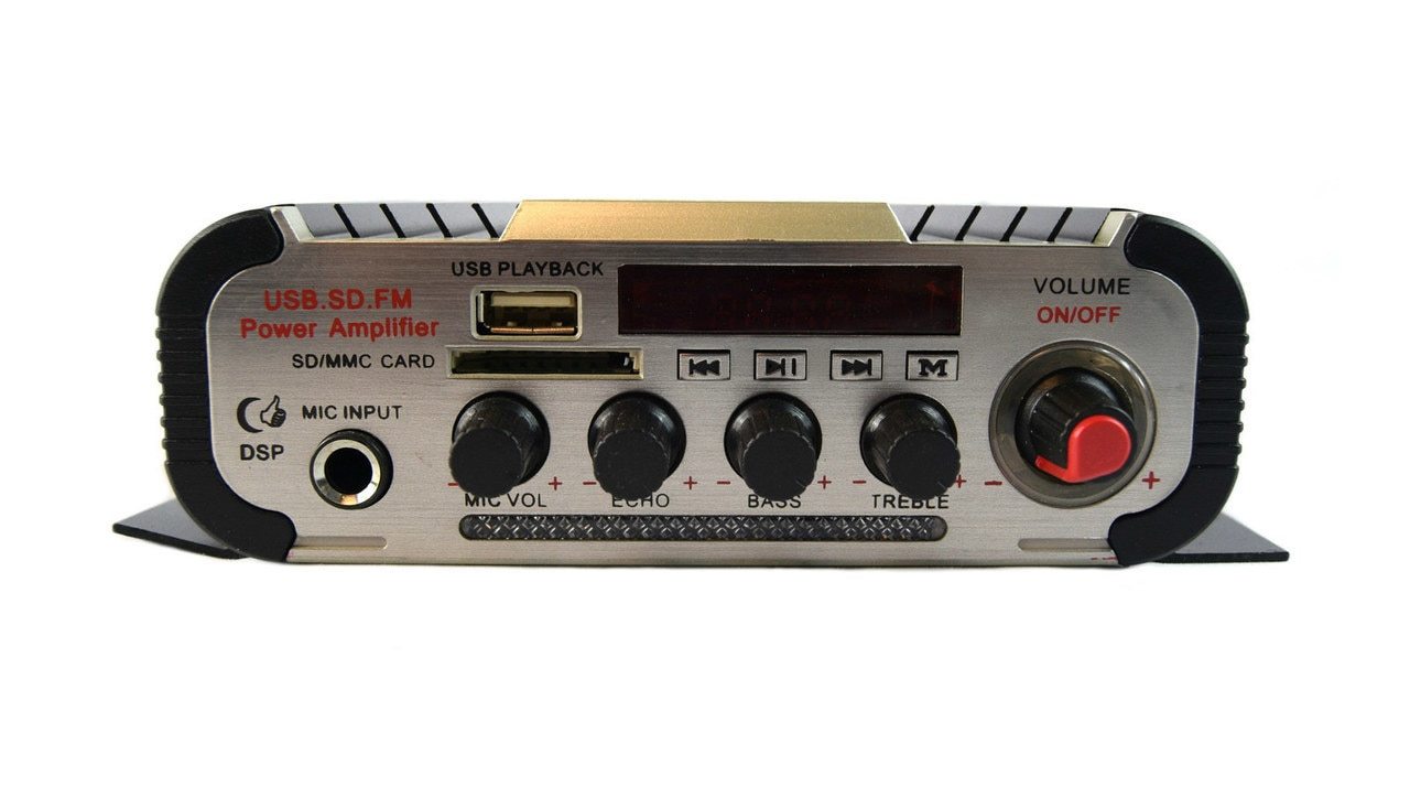 Stereo Amplifier for Car Motorcycle Boat Bar Bluetooth USB SD Card MP3FM Radio