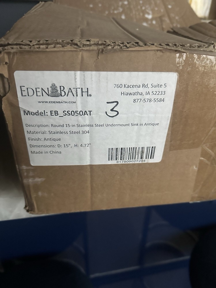 Eden bath 15” Sink