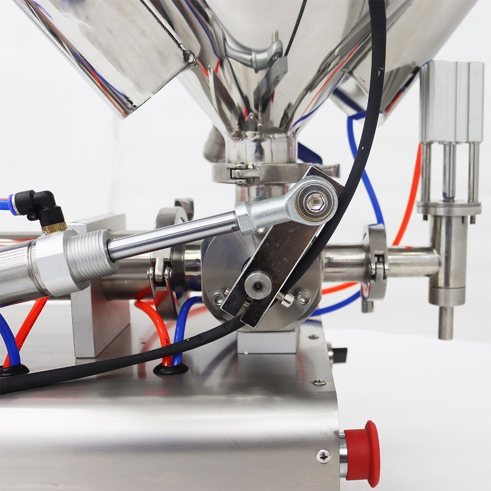 Pneumatic Stainless Paste Liquid Heating Filling Machine Single Nozzle100-1000ml