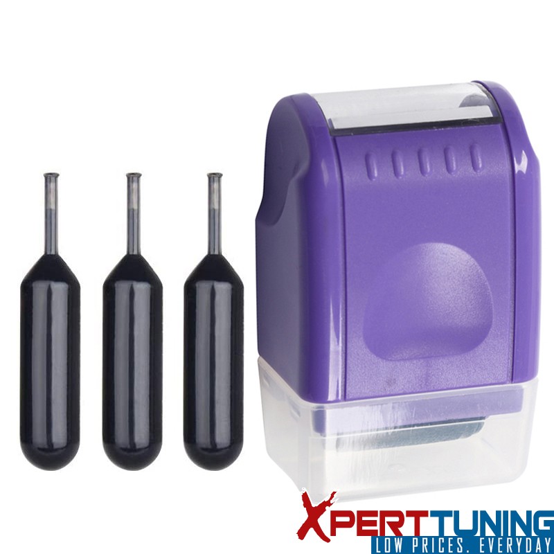 Mini Confidentiality Roller Stamp Messy Code Security Self-Inking Stamp Covering