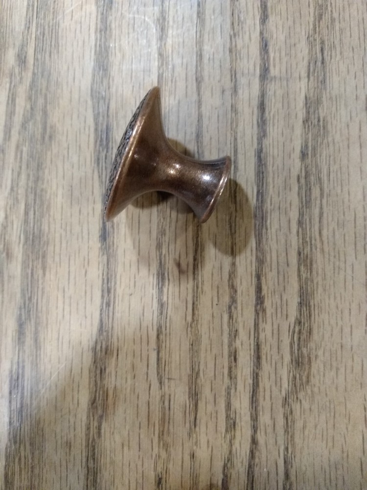 NOS Brass Drawer Pulls Cabinet Knobs Round 1" Diameter Vintage 3/4" Tall