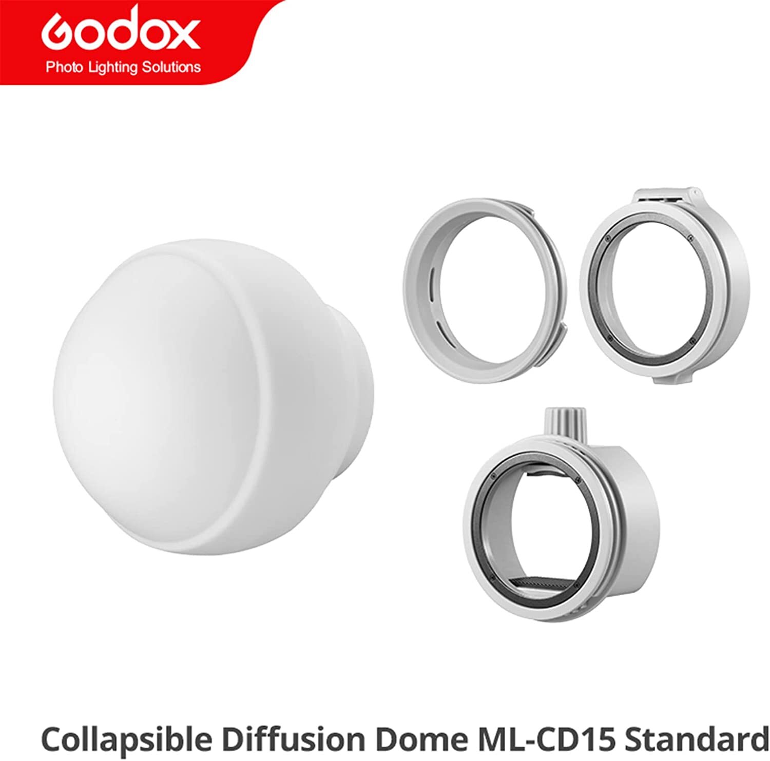 US Godox ML-CD15 Collapsible Diffuser Dome Kit Fr ML30 V1 V860III AD200 AD400PRO