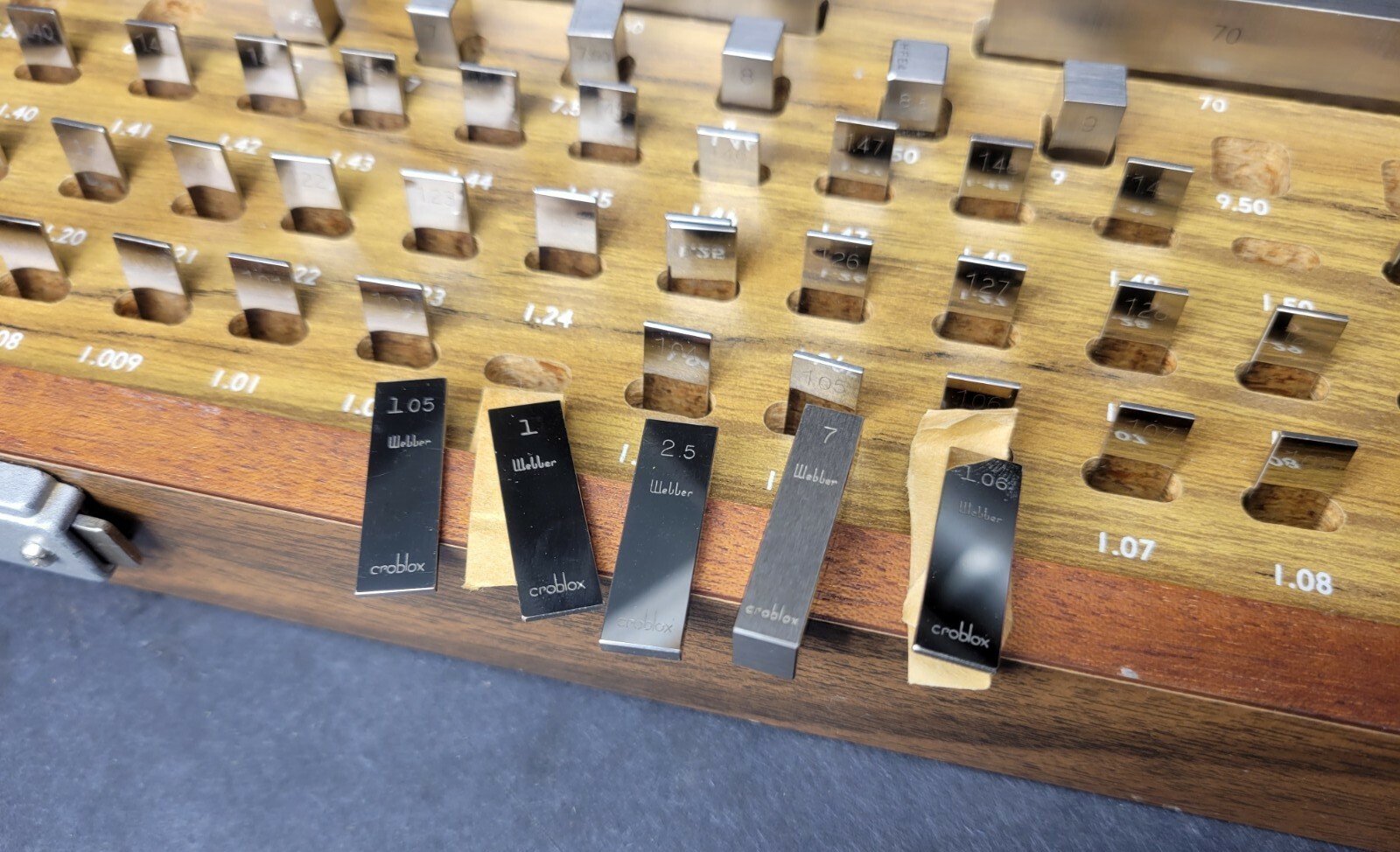 B&S (STARRETT CROBLOX) Metric Rectangular Gage Block Set Inspection Machinist