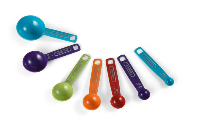 Farberware Plastic Professional 7 Piece Multi-Colored Measuring Spoon Set