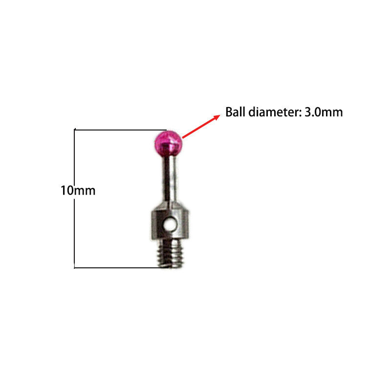 2Pcs ROMER Touch Probe 3mm Ruby Ball M3 Thread L10mm Stylus TESA/Hexagon CMM