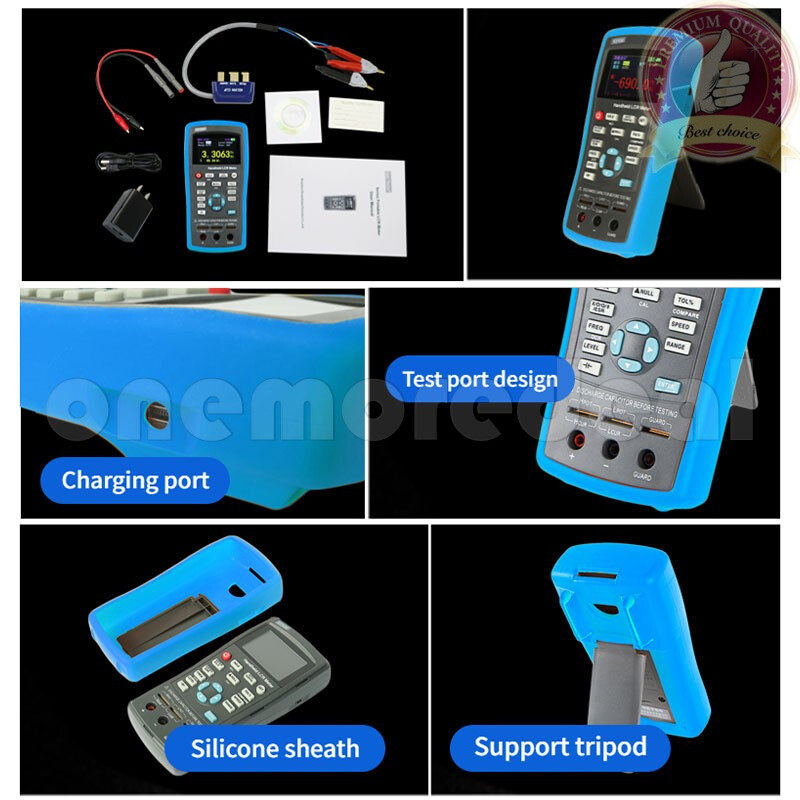 Handheld LCR Meter LCR Tester Capacitance Inductance Meter Frequency 100KHz #OM