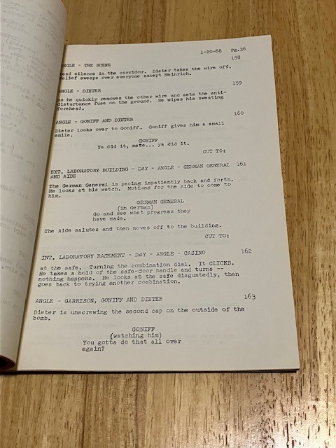GARRISON'S GORILLAS TV Script Time Bomb FINAL DRAFT 01/20/68 Playdon