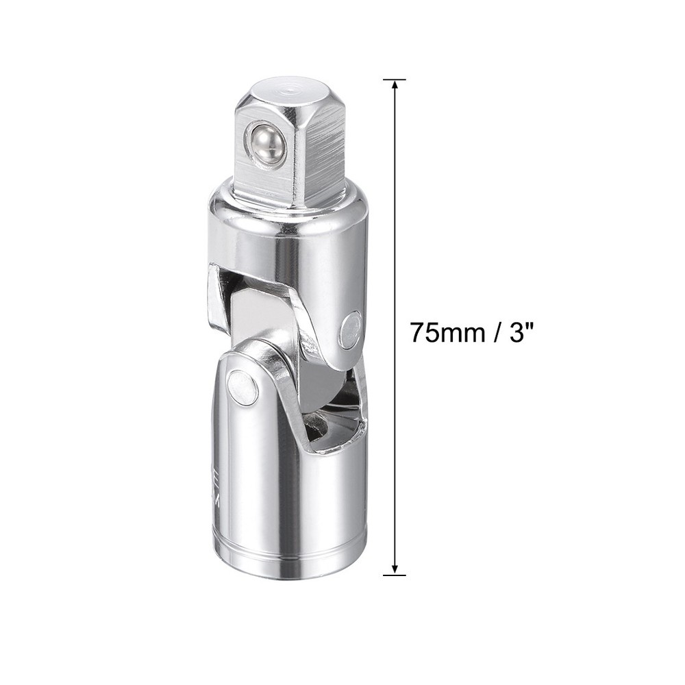 1/2 Inch Drive Universal Joint Socket Coupling Steering Connector Adapter, Cr-V