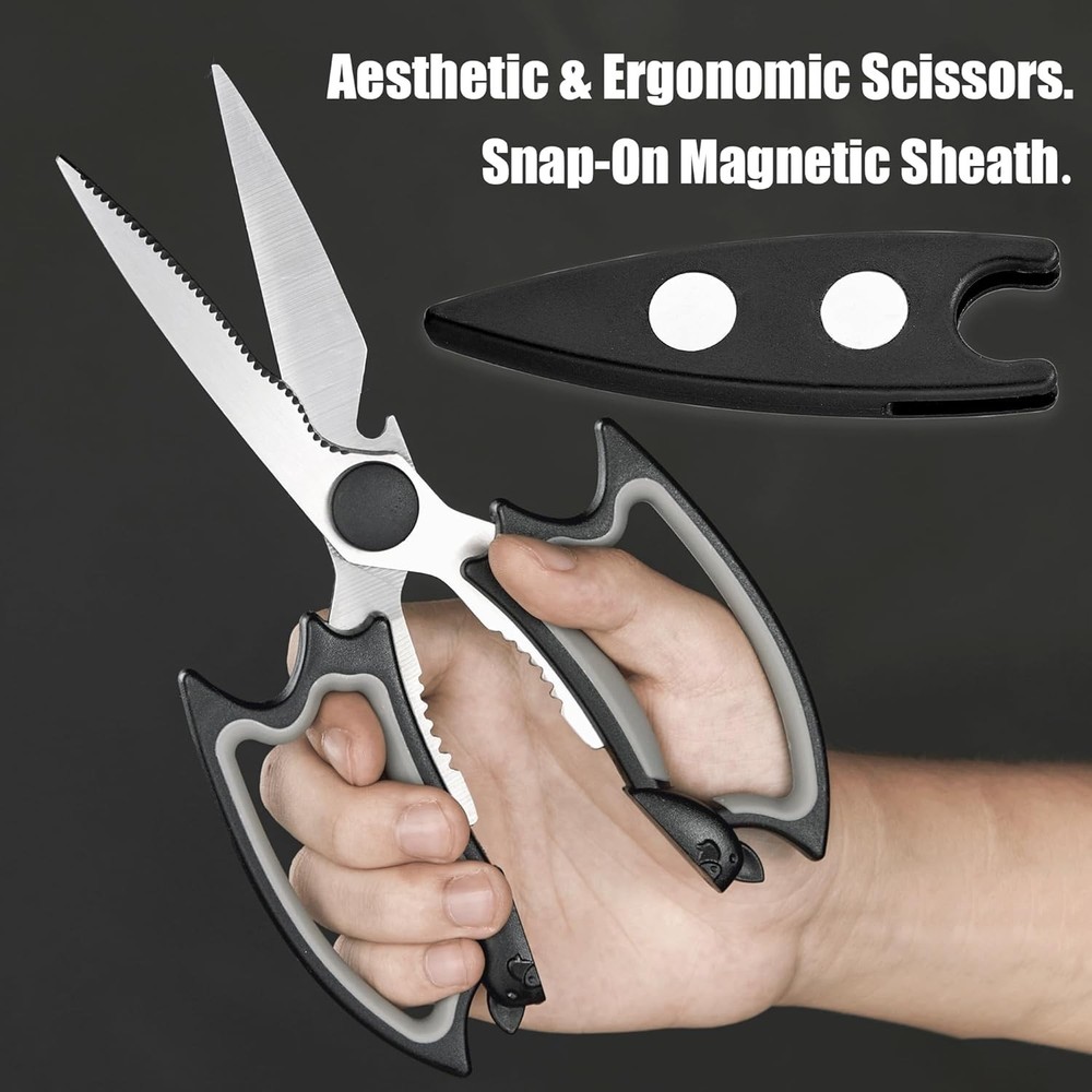 Kitchen Scissors All Purpose 2 Pack - Halloween Goth Cute Kitchen Shears - He...