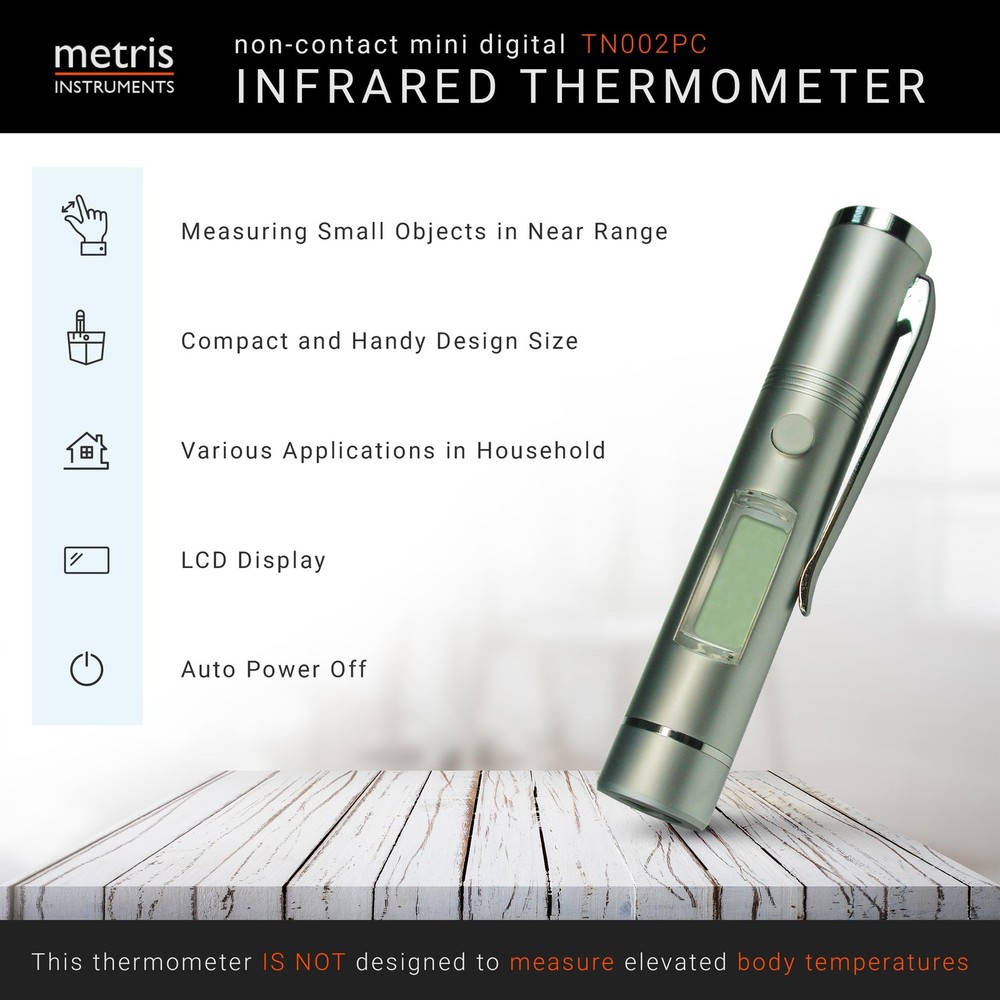 Metris Instruments Mini Digital Infrared Thermometer Certified to Silver