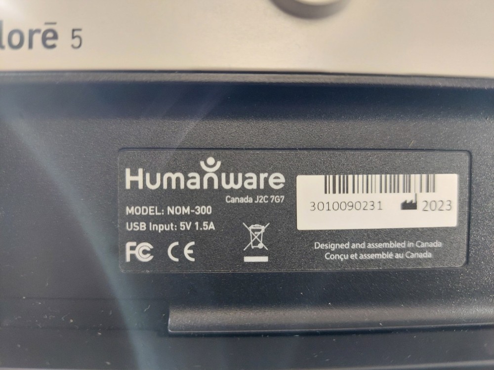 HumanWare Explore 5 NOM-300 Handheld Electronic Magnifier No Cord