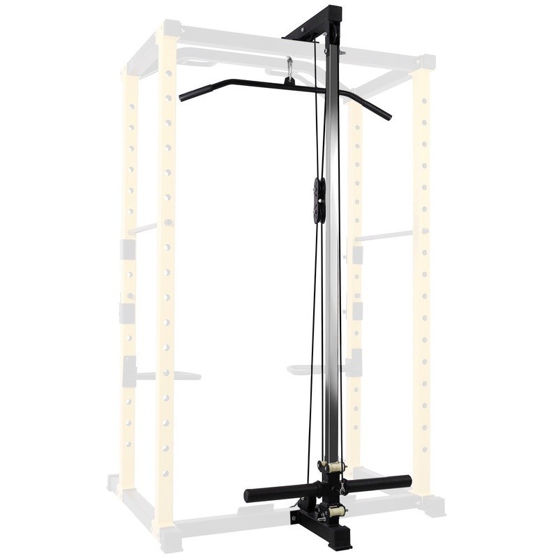 Multi-Function Adjustable Power Cage Squat Rack W/ Lat Pulldown Cable Crossover