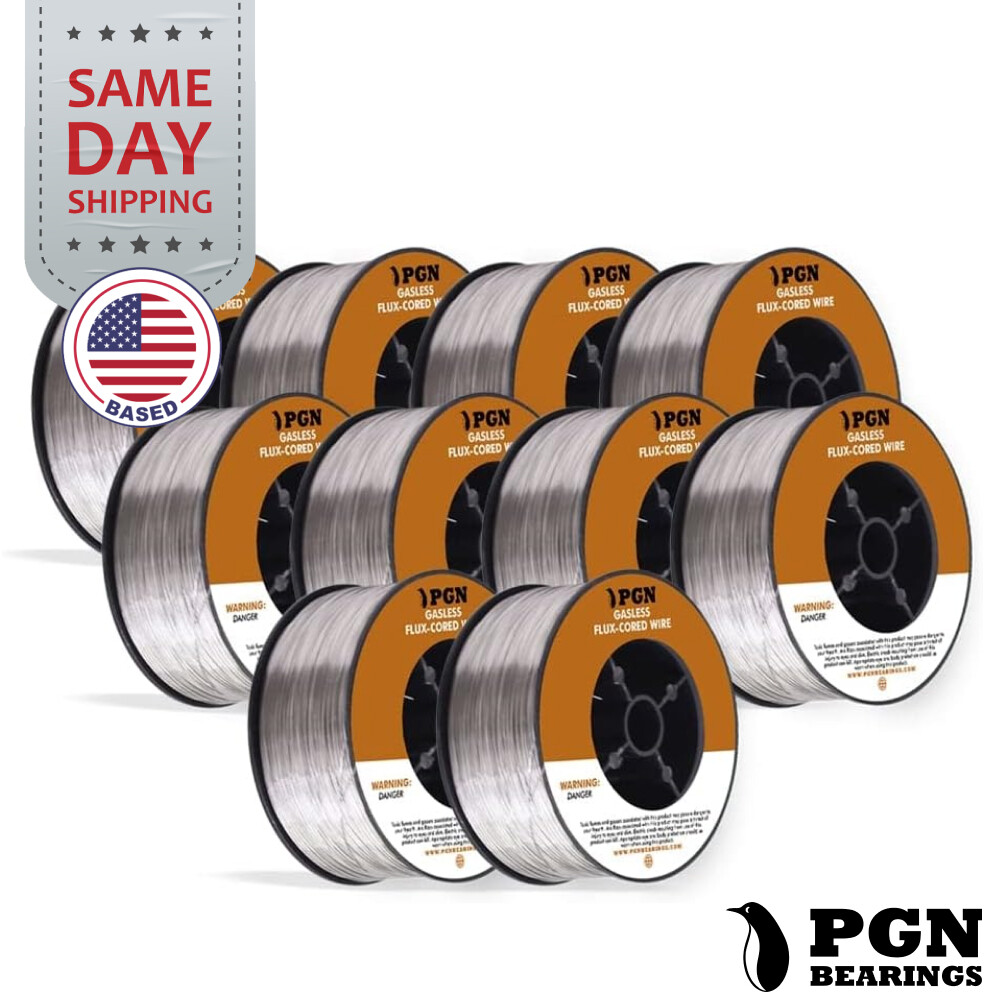(10 x 2-Lb Spools) E71T-11 .035" Flux Core Welding Wire - Gasless Mild Steel MIG