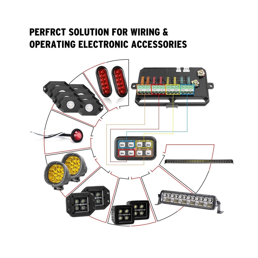 8 Gang Switch Panel, On-Off LED Multifunction Switch Panel Automatic Dimmable...