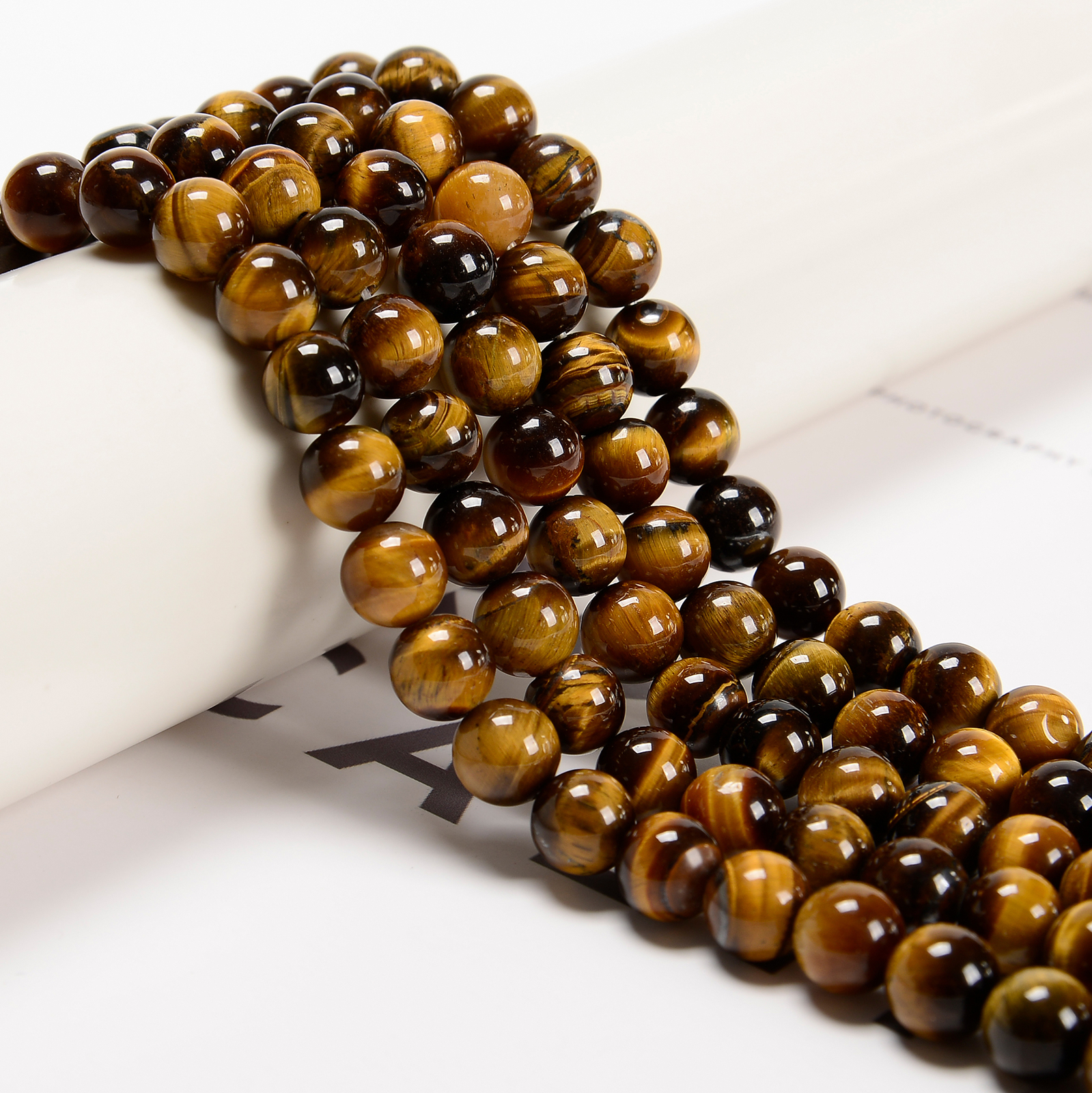 Natural Yellow Tiger Eye Smooth Round Beads Size 3mm to 20mm 15.5" Strand