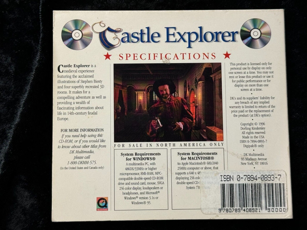 Castle Explorer for Windows / Macintosh Computer CD-ROM Media