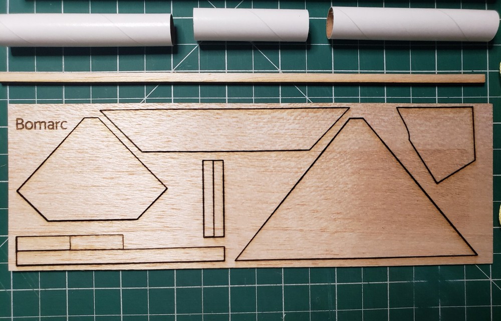 Estes Mini Bomarc Model Rocket Clone Kit #0805 With USAF decals & Upgrades