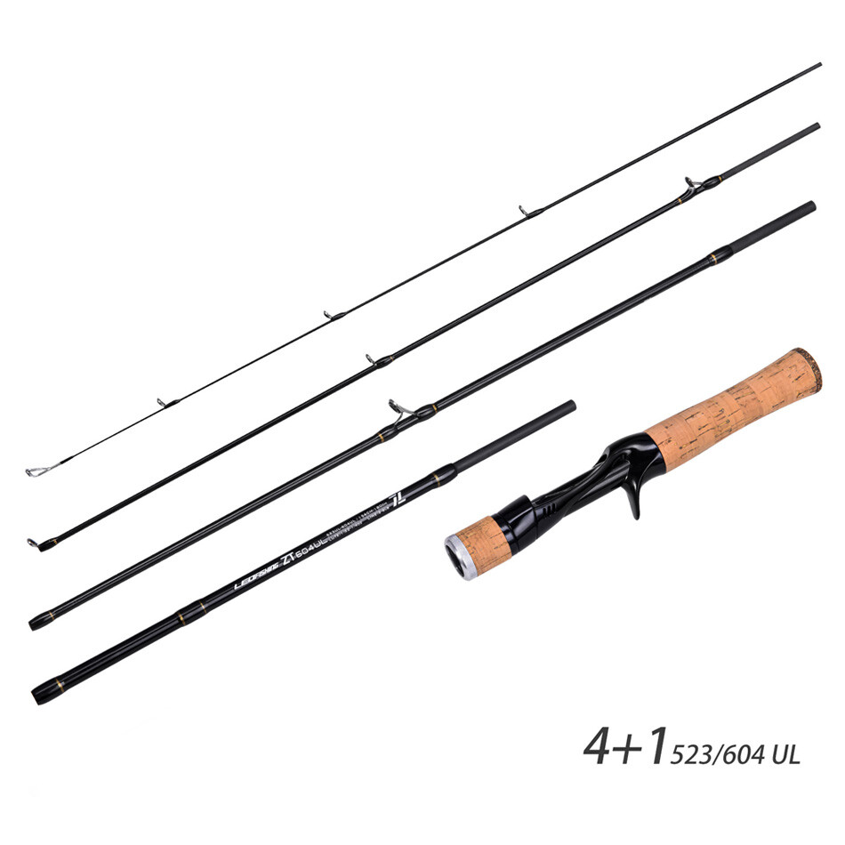 ZT Ultralight Spinning Rod 6' Travel Fishing Rod Fast 2-6 lb Casting Rod 4+1pcs