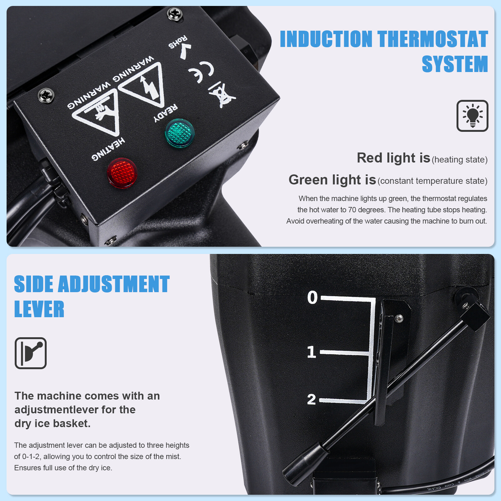 3500W Low Lying Smoke Fog Machine Stage DJ Dry Ice Fog Machine Effect Party Xmas