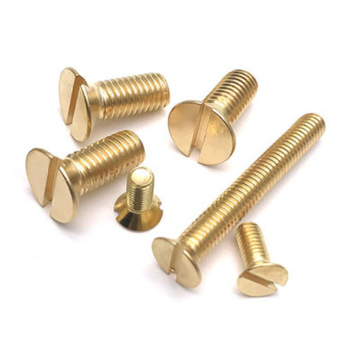 M5 DIN963 brass slotted screws bolts countersunk head screw Threaded studs