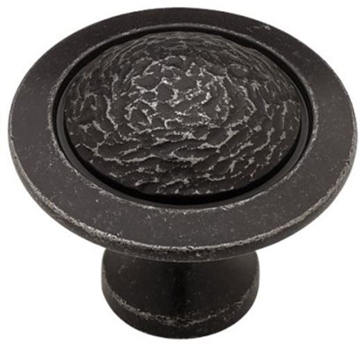 1-1/2" Rough & Smooth Knob Pewter