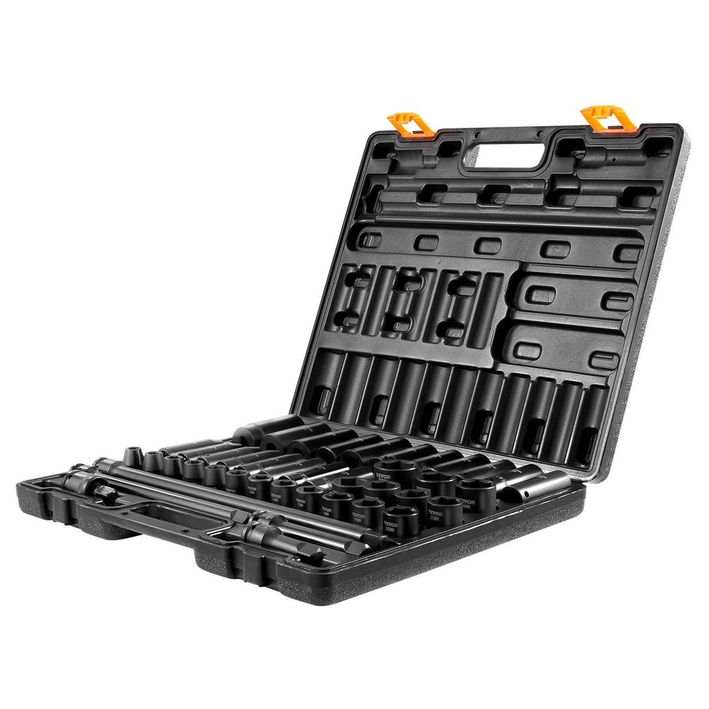 Impact Socket Set 1/2 In 43 Piece Impact Sockets, Standard Socket Assortment
