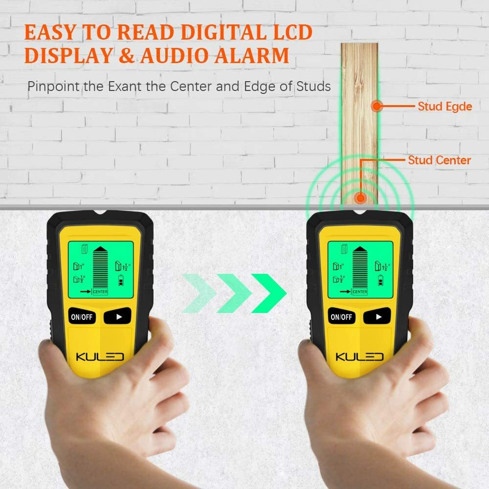 Stud Finder, 5 in 1 Multi-Function Wall Stud Sensor Detector with LCD Display